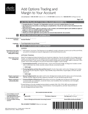 Charles Schwab Options Trading and Margin Application