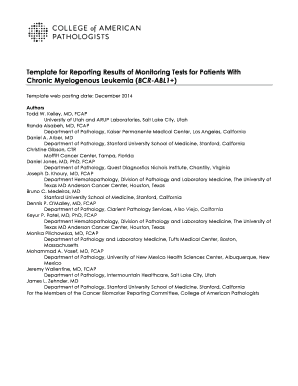 CML Biomarker Reporting Template