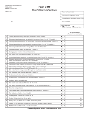 Connecticut Motor Vehicle Fuels Tax Return