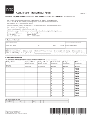 Contribution Transmittal Form