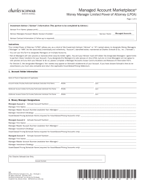Money Manager Limited Power of Attorney