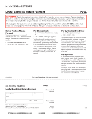 Lawful Gambling Return Payment Form