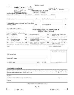 Pennsylvania Inheritance Tax Return