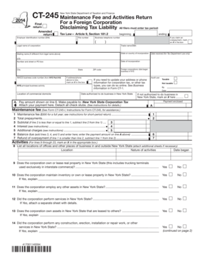 New York State Corporation Tax Return