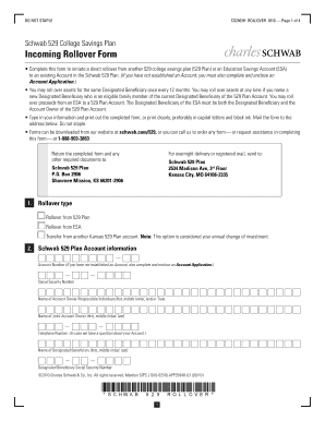 Schwab 529 Plan Incoming Rollover Form