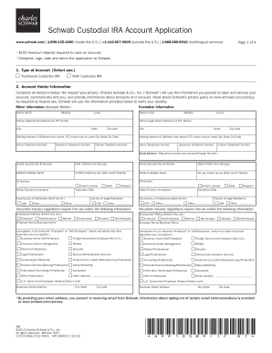 Schwab Custodial IRA Account Application