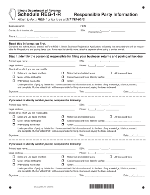 Illinois Business Registration Responsible Party Information