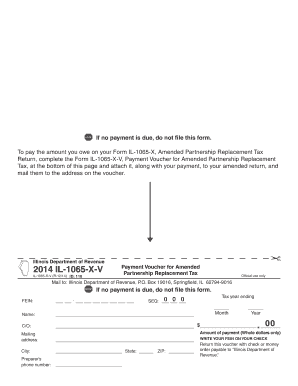 Illinois IL-1065-X-V Payment Voucher