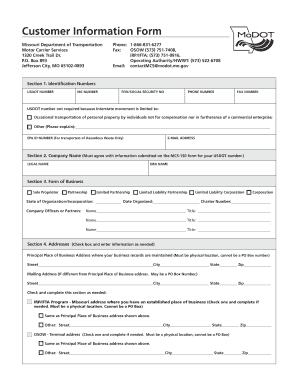 Missouri Motor Carrier Services Application