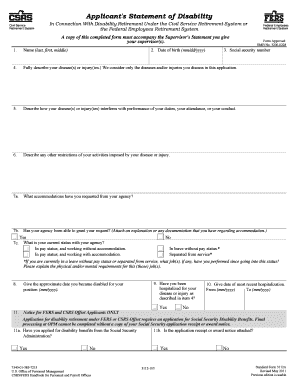 Federal Disability Retirement Application