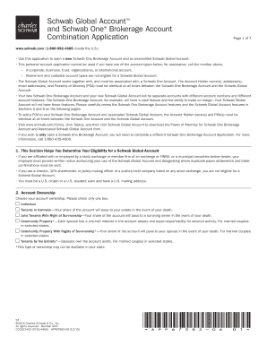 Schwab Global and Brokerage Account Application