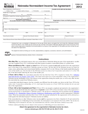 Nebraska Nonresident Income Tax Agreement