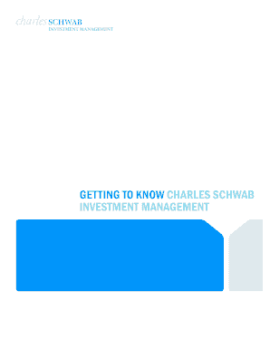 Fillable Online GETTING TO KNOW CHARLES SCHWAB Fax Email Print - pdfFiller