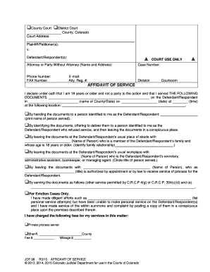 Affidavit of Service
