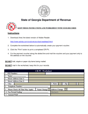 Georgia Composite Return Payment Voucher