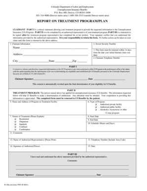Colorado Unemployment Insurance Treatment Program Report