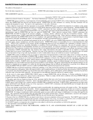 Home Inspection Agreement