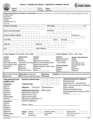 STD Confidential Morbidity Report