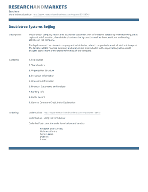 Company Report Order Form