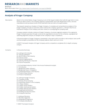 Kroger Company Analysis Report