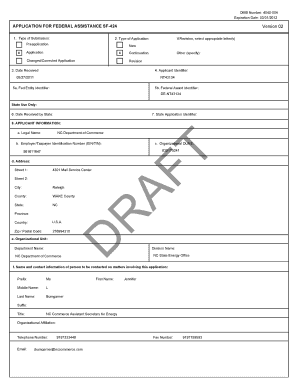 Application for Federal Assistance SF-424