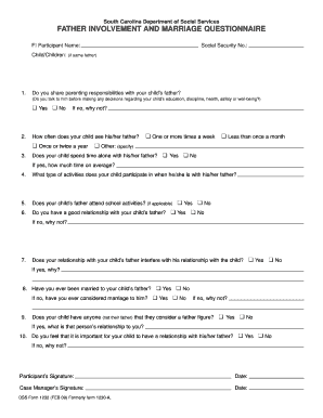 Father Involvement and Marriage Questionnaire