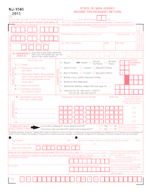 New Jersey State Income Tax Return
