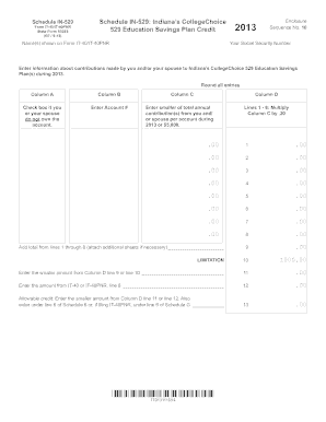 Indiana CollegeChoice 529 Education Savings Plan Credit Form