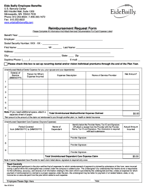 Employee Benefits Reimbursement Request Form