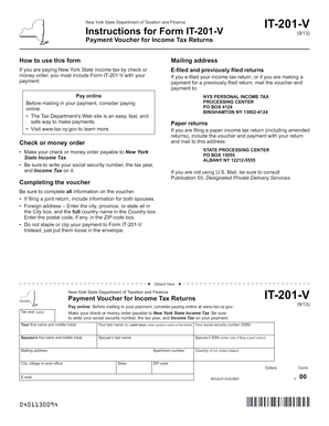 New York State Income Tax Payment Voucher