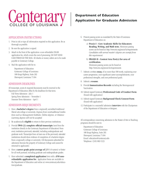 Graduate Admission Application