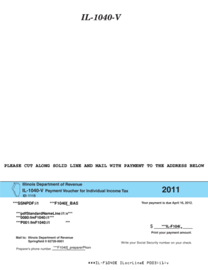 Illinois Individual Income Tax Payment Voucher