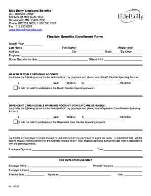 Flexible Benefits Enrollment Form