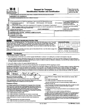IRS Form W-9 Request for Taxpayer Identification Number and Certification