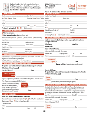 XTANDI Support Solutions Patient Form