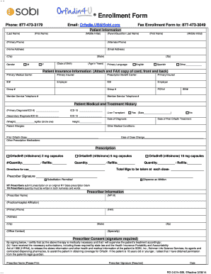Orfadin Patient Enrollment Form