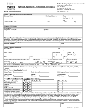 Patient Assistance Program Application