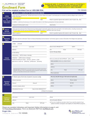ALPROLIX Enrollment Form