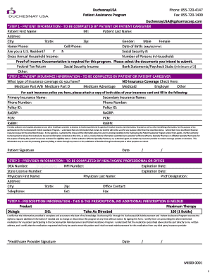 DuchesnayUSA Patient Assistance Program Application