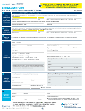 MyELOCTATE Enrollment Form