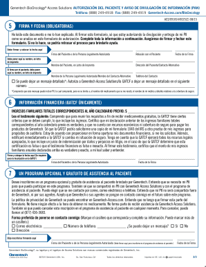 AUTORIZACIÓN DEL PACIENTE Y AVISO DE DIVULGACIÓN DE INFORMACIÓN (PAN)