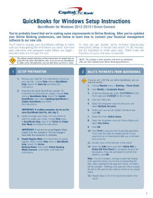 Fillable Online QuickBooks for Windows Setup Instructions Fax Email Print - pdfFiller
