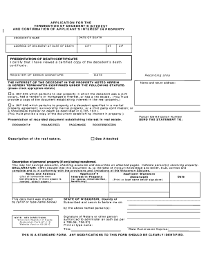 Wisconsin Interest in Property Application