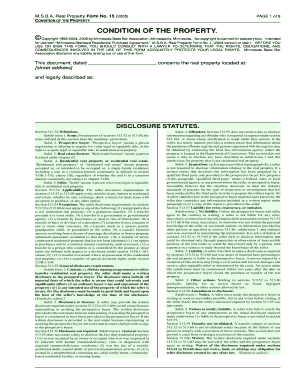 Minnesota Property Condition Disclosure Form