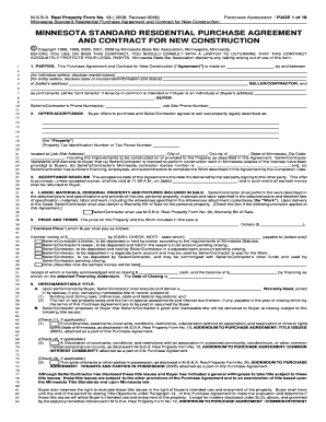 Minnesota Standard Residential Purchase Agreement