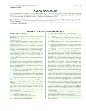 Minnesota Radon Disclosure Form
