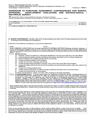 Minnesota Purchase Agreement Addendum