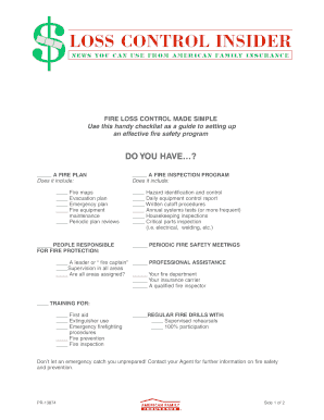 Fire Safety Checklist