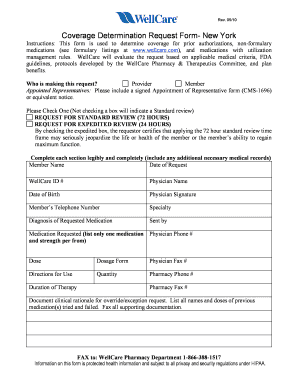 Coverage Determination Request Form