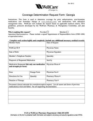 Coverage Determination Request Form